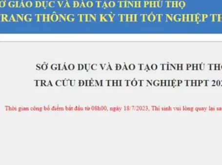 TRA CỨU ĐIỂM THI TỐT NGHIỆP THPT 2023