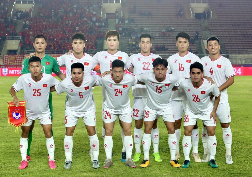 Đội hình xuất phát của tuyển Việt Nam ở trận đấu với Lào